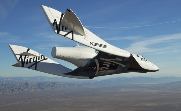 SpaceShipTwo VSS Enterprise    ( Mark Greenberg / Virgin Galactic).