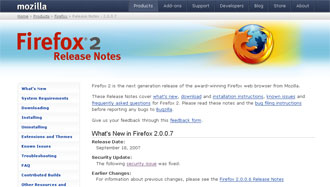     Mozilla Firefox 2.0.0.7