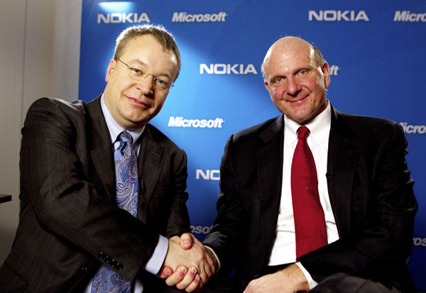  Nokia   ()    Microsoft   ( Simon Dawson / Bloomberg).