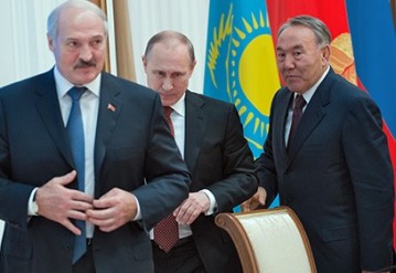 Александр Лукашенко, Владимир Путин и Нурсултан Назарбаев