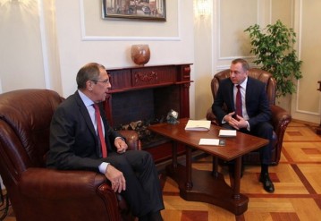 Сергей Лавров и Владимир Макей на встрече в Минске. Фото: пресс-служба МИД Беларуси