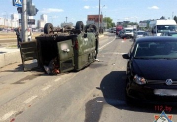 В Минске после столкновения едва не загорелись три автомобиля
